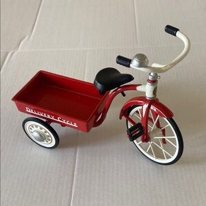 Hallmark Kiddie Car Classics 50s Toy Delivery Cycle Die Cast Wagon Bicycle